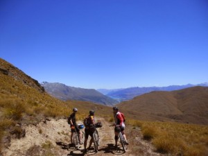 The last descent: Queenstown in the distance